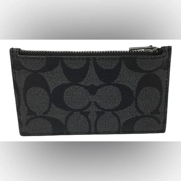 Black Coach Leather Mini Skinny
ID Card Case Unisex and Bag Charm  (NWT) - Picture 2 of 5